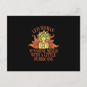 Carte Postale Signe du zodiaque femme Lion anniversaire juillet