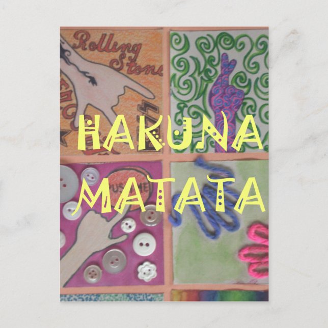 Carte Postale Signe Hakuna Matata - Impression (Devant)
