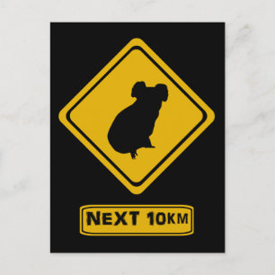 Carte Postale signe routier koala
