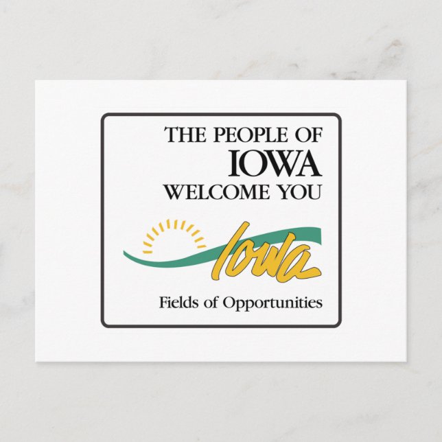 Carte Postale SIGNE ROUTIÈRE Iowa - USA (Devant)