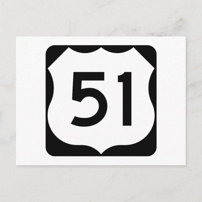 Carte Postale SIGNE US Route 51 (Devant)