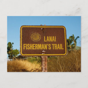 Carte Postale SIGNE Vintage DE L'ÎLE DES PÊCHEURS DE Lanai