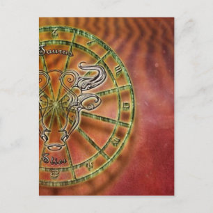 Carte Postale signe zodiaque bull-