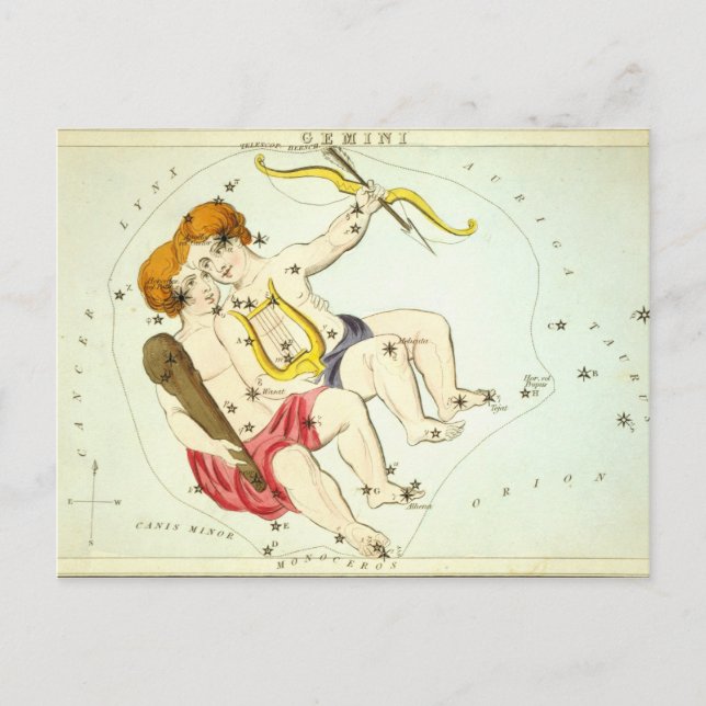 Carte Postale SIGNE Zodiaque : Gemini (Devant)