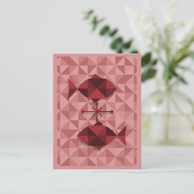 Carte Postale SIGNE Zodiaque Pisces (Debout devant)