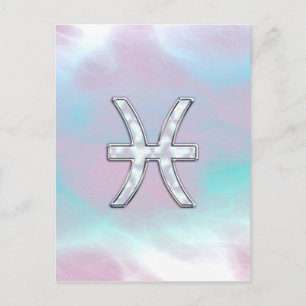 Carte Postale SIGNE Zodiaque Pisces Mère stylish de Pearl