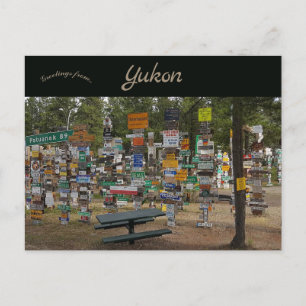 Carte Postale Signer Forêt Watson Lake Yukon Canada