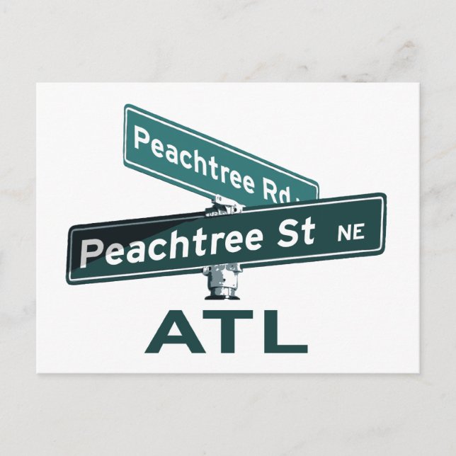 Carte Postale Signes ATL Peachtree (Devant)