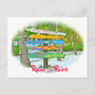 Carte Postale Signes colorés à Rum Point Grand Cayman