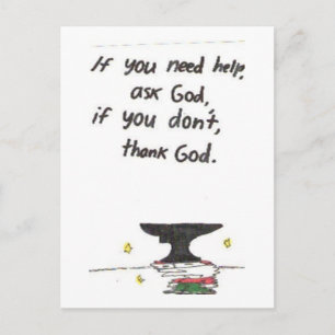 Carte postale Signes d'église amusants