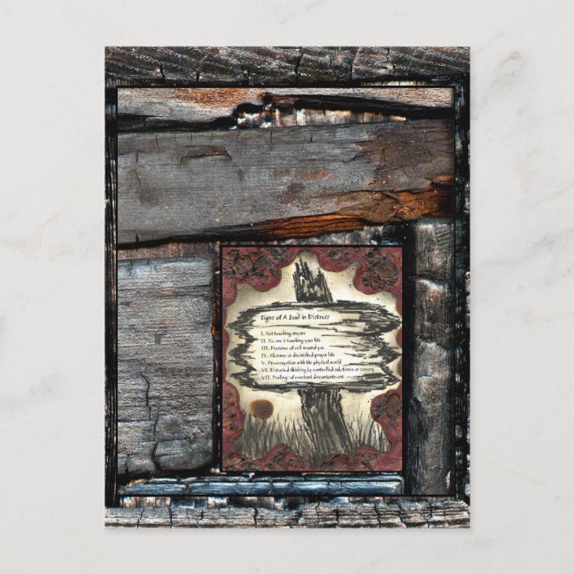 Carte Postale Signes d'une âme en détresse (Devant)