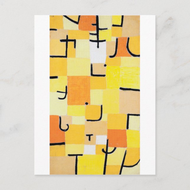 Carte Postale Signes en Jaune, Paul Klee (Devant)