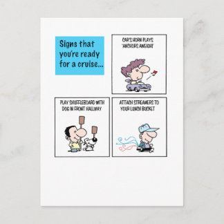 Carte Postale Signes que vous êtes prêt pour une croisière - (b)