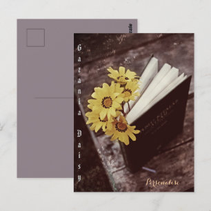 Carte Postale Signet de fleur de marguerite jaune africaine rust