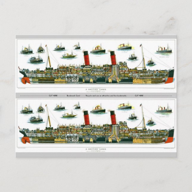 Carte Postale Signet historique British Ocean Liner (Devant)
