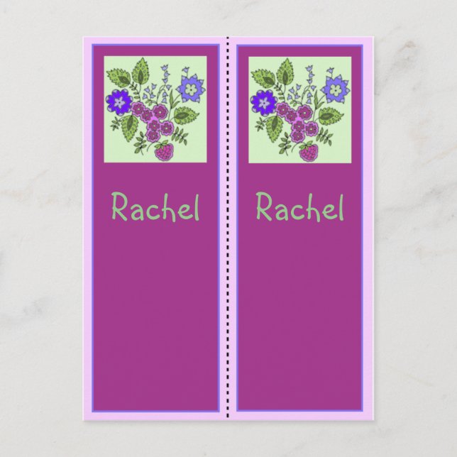 Carte postale Signet personnalisée Rachel (Devant)