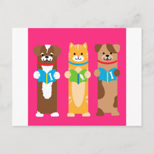 Carte Postale Signets de chat et de chien