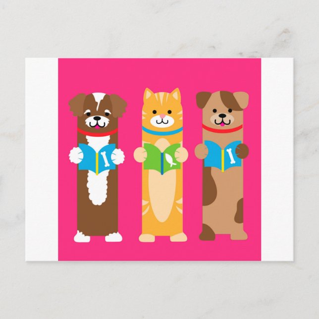 Carte Postale Signets de chat et de chien (Devant)