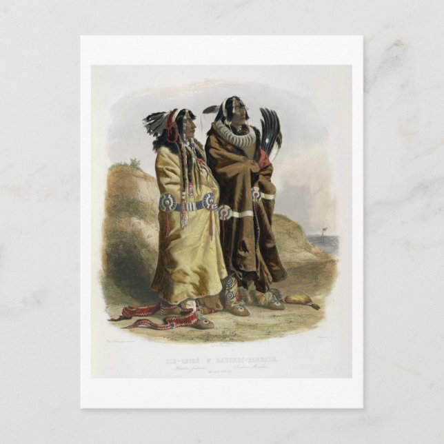 Carte Postale Sih-Chida et Mahchsi-Karehde, Indiens mandans, pla (Devant)