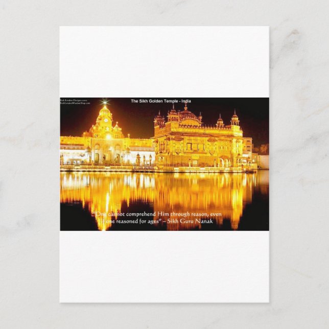 Carte Postale Sikh Temple D'Or En Inde Cadeaux & Tee - shirts (Devant)