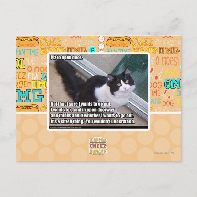 Carte Postale S'il vous plaît ouvrir la porte (Devant)