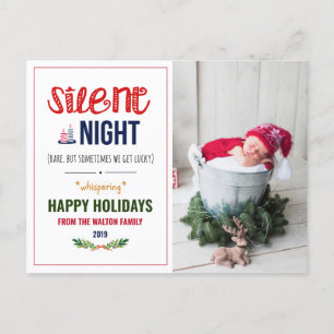 Carte postale Silence Night Christmas Holiday