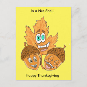 Carte postale Silencieuse Acorns Thanksgiving