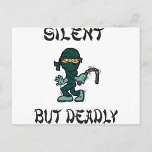 Carte Postale silencieux mais mortel Ninja Fart
