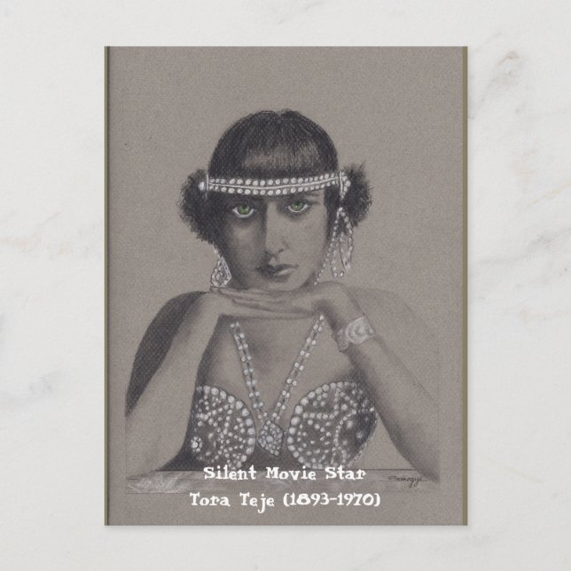 Carte postale Silent Movie Star Orig Art (Devant)