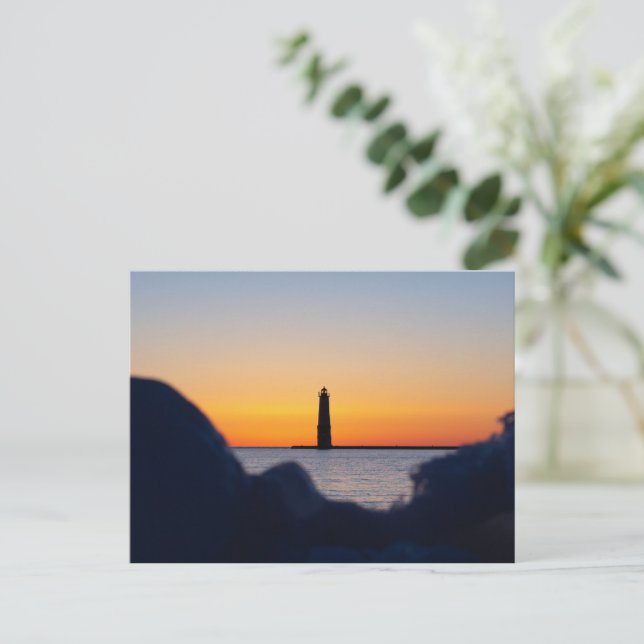 Carte Postale Silhoette de Frankfort Light Icy (Debout devant)