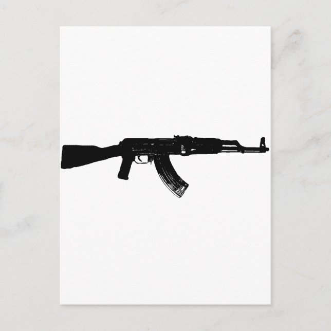 Carte Postale Silhouette AK-47 (Devant)