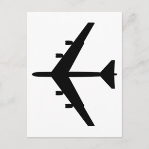 Carte Postale Silhouette B-52 - Noir