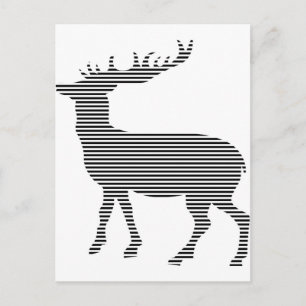 Carte Postale Silhouette classique de cerfs