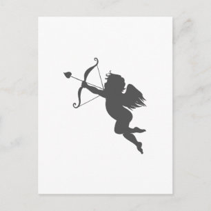 Carte Postale Silhouette d'amour mignon