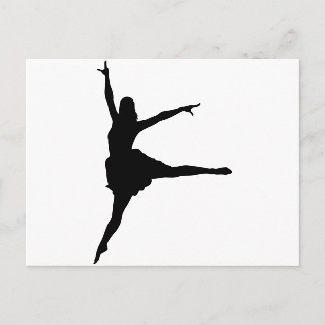 Carte Postale Silhouette danseuse (Devant)