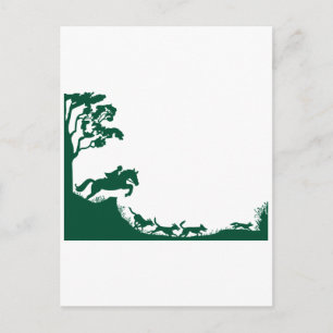 Carte Postale Silhouette de chasse au renard