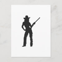 Silhouette de cowgirl occidentale