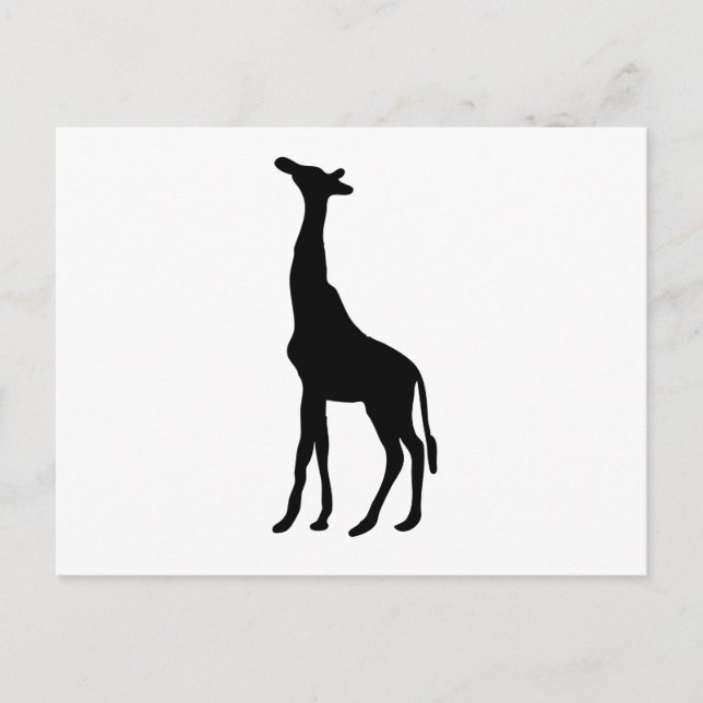 Carte Postale Silhouette de Giraffe (Devant)