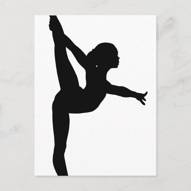 Carte Postale Silhouette de gymnaste (Devant)