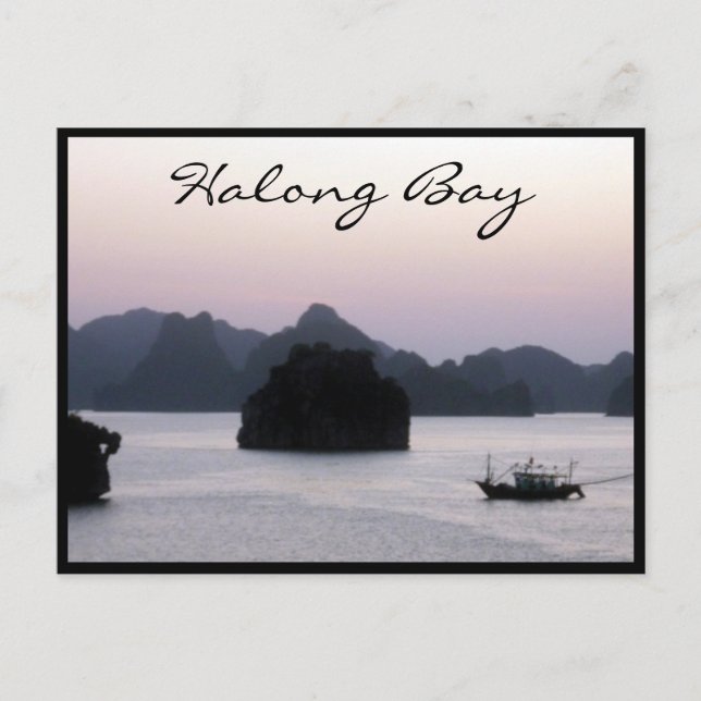 Carte Postale silhouette de la baie de halong (Devant)