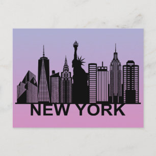 Carte Postale silhouette de la ville de New York