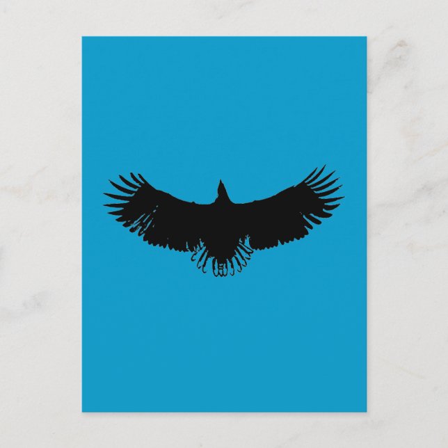Carte Postale Silhouette de l'aigle d'atterrissage (Devant)