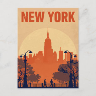 Carte Postale Silhouette de l'Empire State Building à New York C