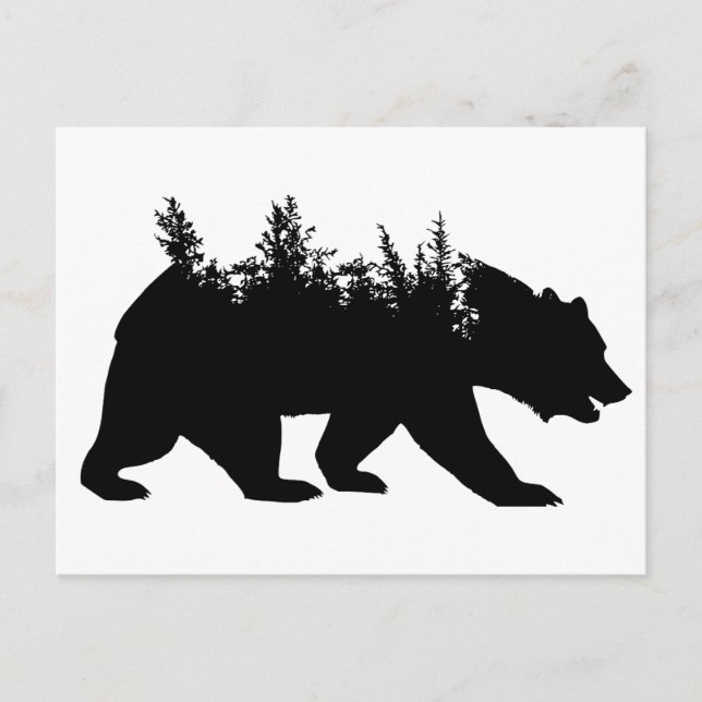 Carte Postale Silhouette de l'ours de la Forêt-Noire (Devant)
