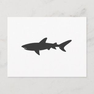Carte Postale Silhouette de requin - Choisir la couleur arrière 