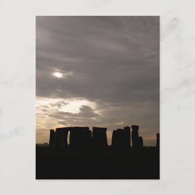Carte Postale Silhouette de Stonehenge (Devant)