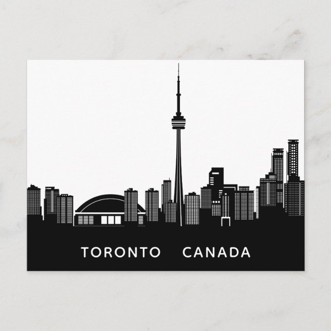 Carte postale silhouette de Toronto avec texte per (Devant)