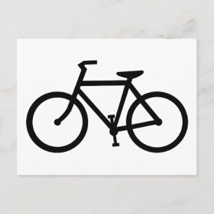 Carte Postale silhouette de vélo