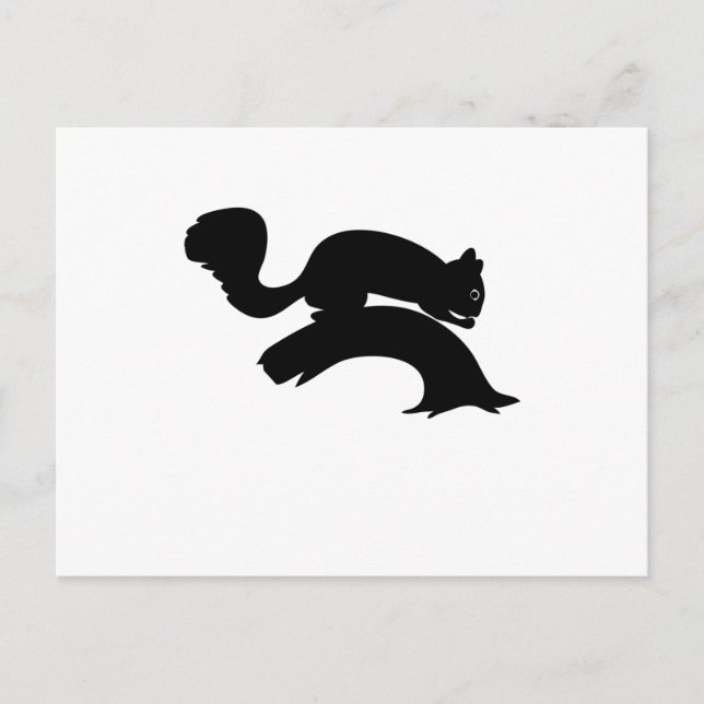 Carte Postale Silhouette d'écureuil Animal Rongeurs Tamias Cadea (Devant)