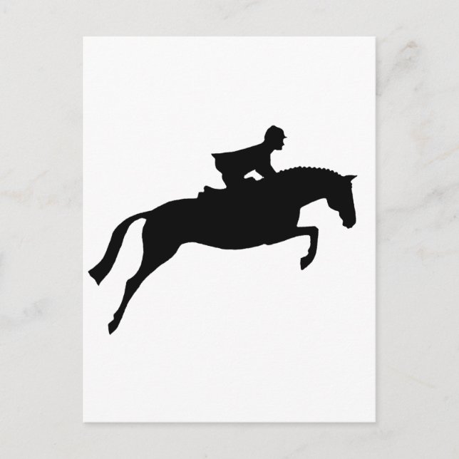 Carte Postale Silhouette du cavalier (Devant)